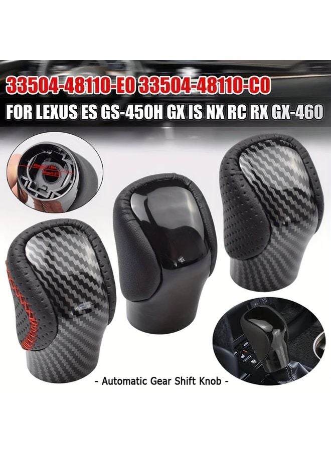 Bright Black Black Leather Gear Shift Knob For Lexus GX300h RC300 RX350 2015 2021 - Image 1